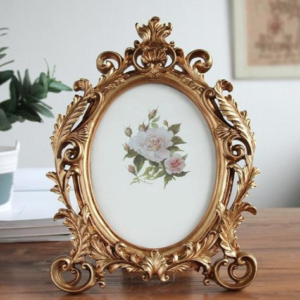 Cadre photo vintage ovale avec ornements cadre photo vintage ovale avec ornements