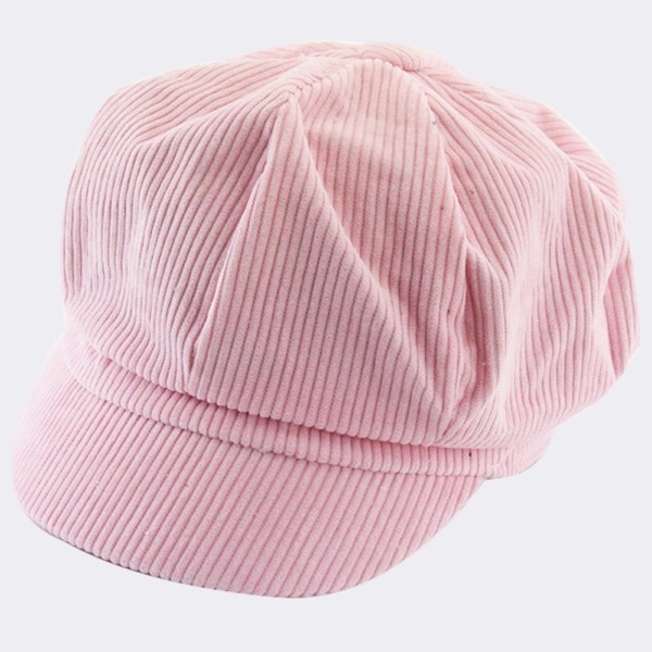 Casquette vintage colorée style gavroche pour femme rose. Bonne qualité, très à la mode.