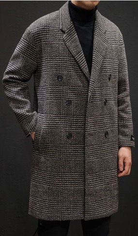 Manteau d'hiver rétro à carreaux pour homme manteau d hiver retro a carreaux pour homme