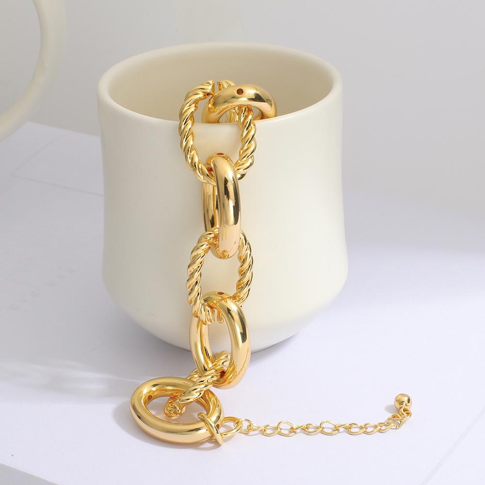Bracelet chaîne en or gros maillons bracelet chaine en or gros maillons 3