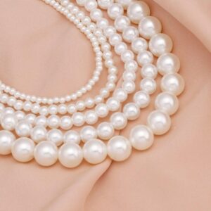 Collier de perles blanches nacrées, très à la mode, super qualité