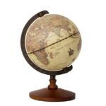 Globe terrestre vintage, ornements en bois, bonne qualité