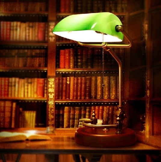 Lampe de bureau verte vintage en bois de bouleau lampe de bureau verte vintage en bois de bouleau 3