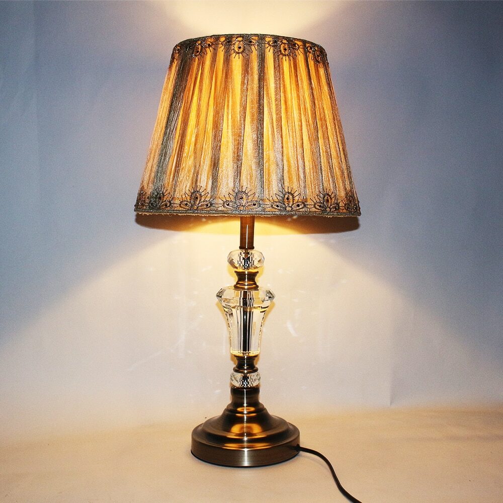 Lampe de bureau vintage en tissu style minimaliste, très haute qualité