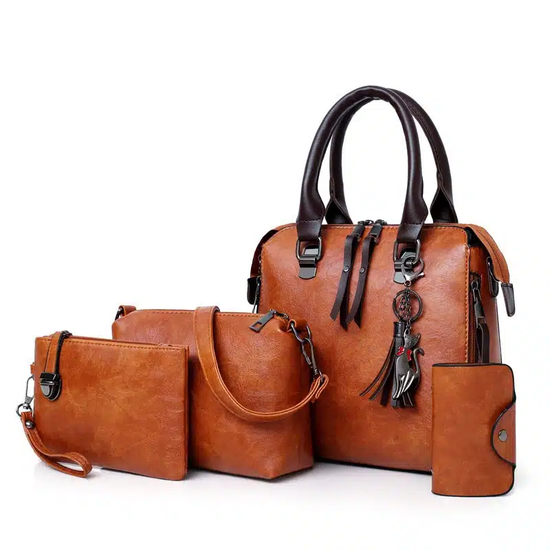 Petit sac à main rétro en imitation cuir, 3 séries à la mode, très haute qualité