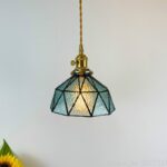 Lustre style japonais fait main en verre suspendu. Bonne qualité