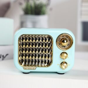 Mini radio bluetooth 5.0 rétro, bonne qualité. Très haute qualité sur une table
