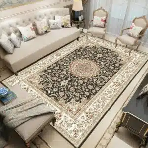 Tapis persan antique, très confortable et à la mode dans une maison