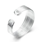 Bracelet rétro en métal argent pour femme, bonne qualité et à la mode