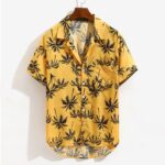 Chemise manches courtes vintage imprimée hawaïenne, bonne qualité et à la mode. Très haute qualité