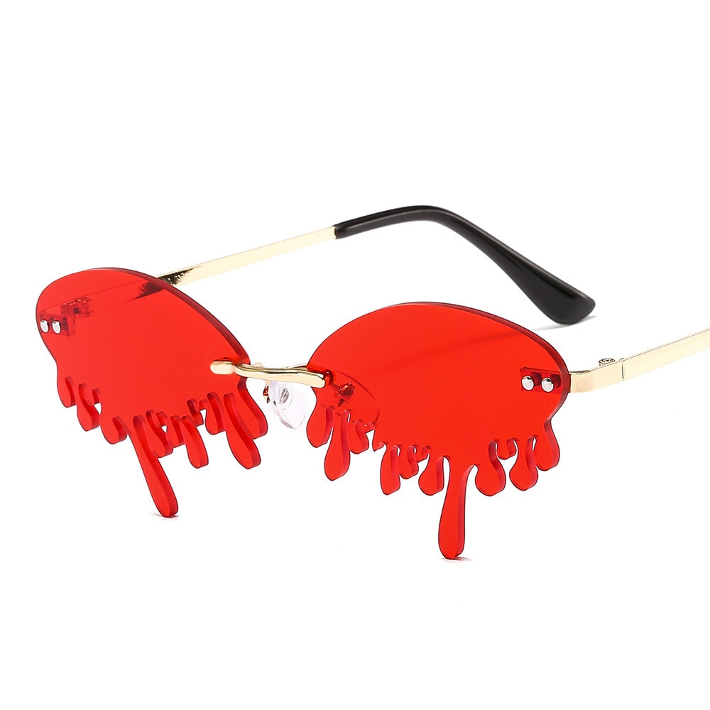 Lunettes de soleil colorées vintage en forme de larmes, à la mode, très bonne qualité