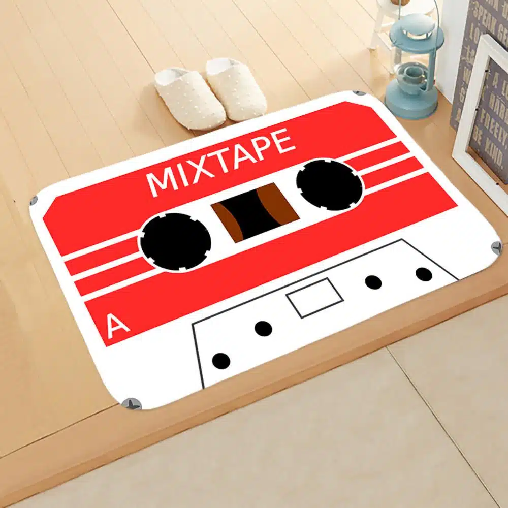 Paillasson déco imprimé cassette audio vintage 40 x 60 cm paillasson deco imprime cassette audio vintage 40 x 60 cm 4
