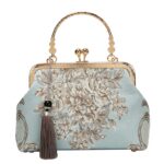 Petit sac à main en tissu avec chaîne et poignée vintage, à la mode. Bonne qualité