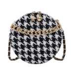 Petit sac à main en tweed vintage et chaîne à bandoulière, bonne qualité à la mode