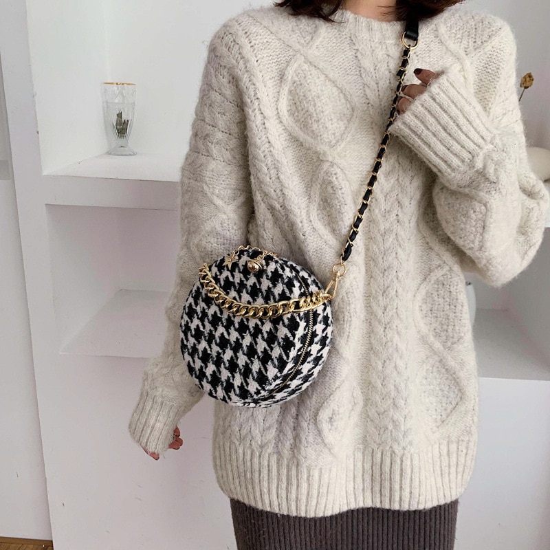 Petit sac à main en tweed vintage et chaîne à bandoulière petit sac a main en tweed vintage et chaine a bandouliere 5