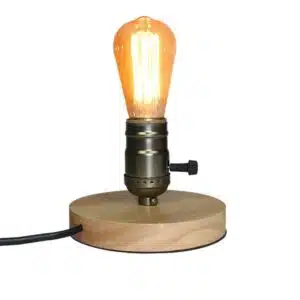 Petite lampe de chevet rétro en bois. Bonne qualité et très original