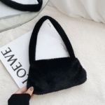 Sac à main d'épaule vintage pour femme, couleur noir à la mode