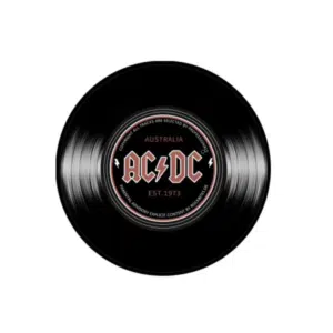 Tapis de sol 3D rond forme vinyle vintage « ACDC », bonne qualité et original