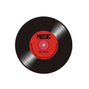Tapis de sol 3D rond forme vinyle vintage « Life is music », bonne qualité et original
