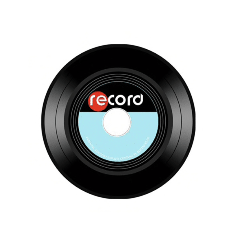Tapis de sol 3D rond forme vinyle vintage « Record ». Bonne qualité à la mode