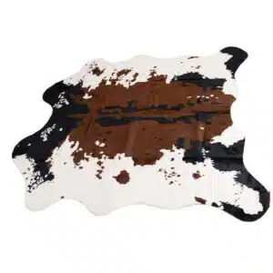 Tapis décoratif rétro effet peau de vache 140 x 160 cm. Bonne qualité et à la mode.