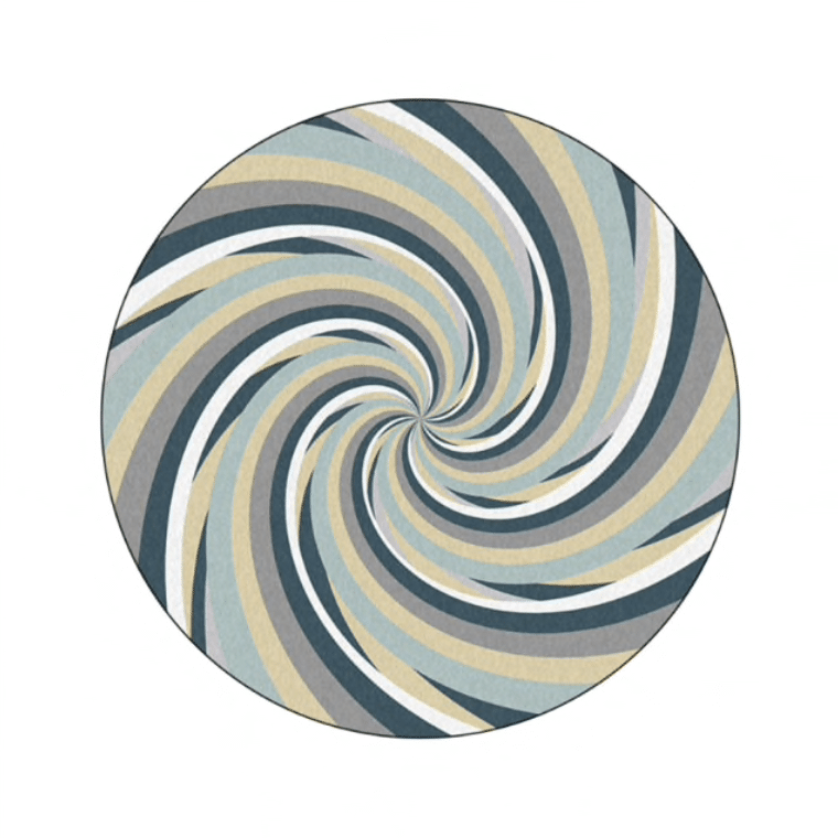 Tapis déco vintage rond motif spiral tapis rond motif geometrique tendance vintage 140cmx140cm 3