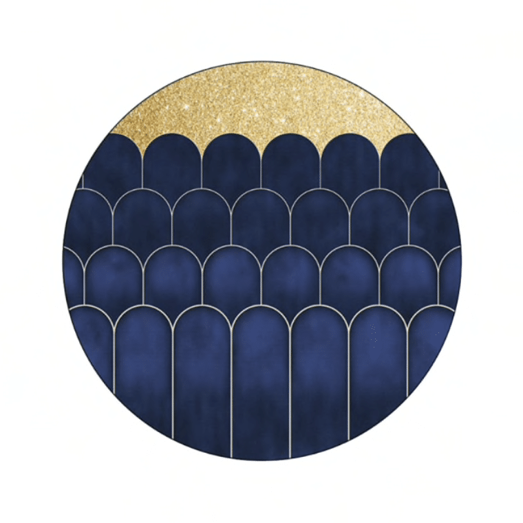 Tapis rond design rétro forme géométrique tapis rond motif geometrique tendance vintage 140cmx140cm 6