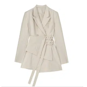 Veste blazer façon trench-coat vintage pour femme, bonne qualité et à la mode