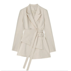 Veste blazer façon trench-coat vintage pour femme, bonne qualité et à la mode