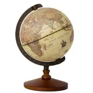 Globe terrestre vintage avec support en bois pour étudiant, bonne qualité