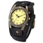Montre vintage en imitation cuir de vache pour homme, bonne qualité et à la mode