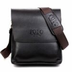 Petit sac à bandoulière en imitation cuir pour homme, bonne qualité et à la mode. Motif POLO