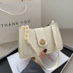 Sac d'épaule vintage à motif crocodile pour dame, sous carton à la mode