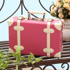 Valise bagage à la main vintage femme, couleurs rose. Bonne qualité et très à la mode.