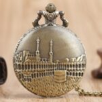 Montre à Gousset motif de La Mecque, bonne qualité et très original