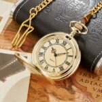 Montre à gousset Quartz avec chiffres romains, très original et à la mode
