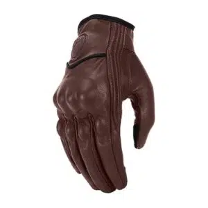 Gants de moto rétro en simili cuir marron, Bonne qualité et très original.