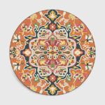 Tapis vintage motif mandala orange. Bonne qualité et très tendance.