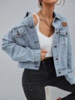 Veste en jean vintage pour femme, bonne qualité et à la mode