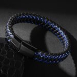Bracelet en cuir tressé pour hommes, bonne qualité et à la mode