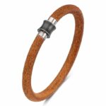 Bracelet unisexe Vintage en cuir véritable marron, bonne qualité et à la mode