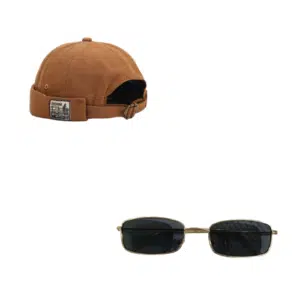 Pack casquette bonnet et lunette de soleil vintage, bonne qualité et à la mode