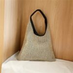 Sac à main de plage vintage en paille, bonne qualité et à la mode