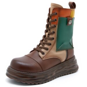 Bottes vintage talon compensé à lacet