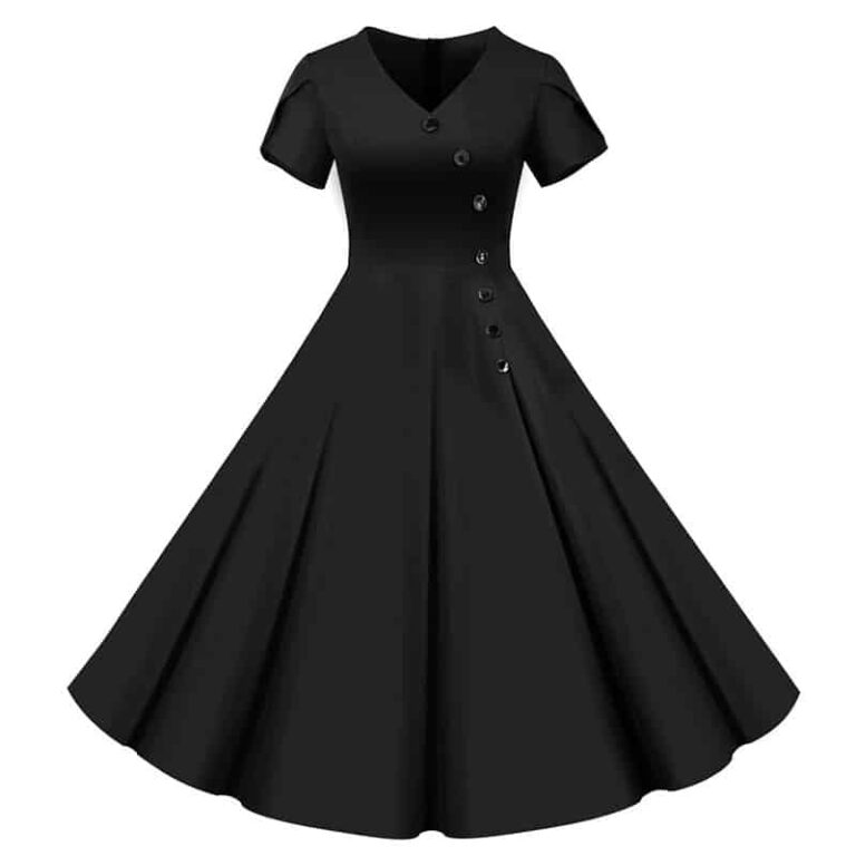 Robe année 50 noir • Vintage Univers
