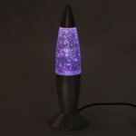 Lampe à lave de couleur noire avec une lumière violette
