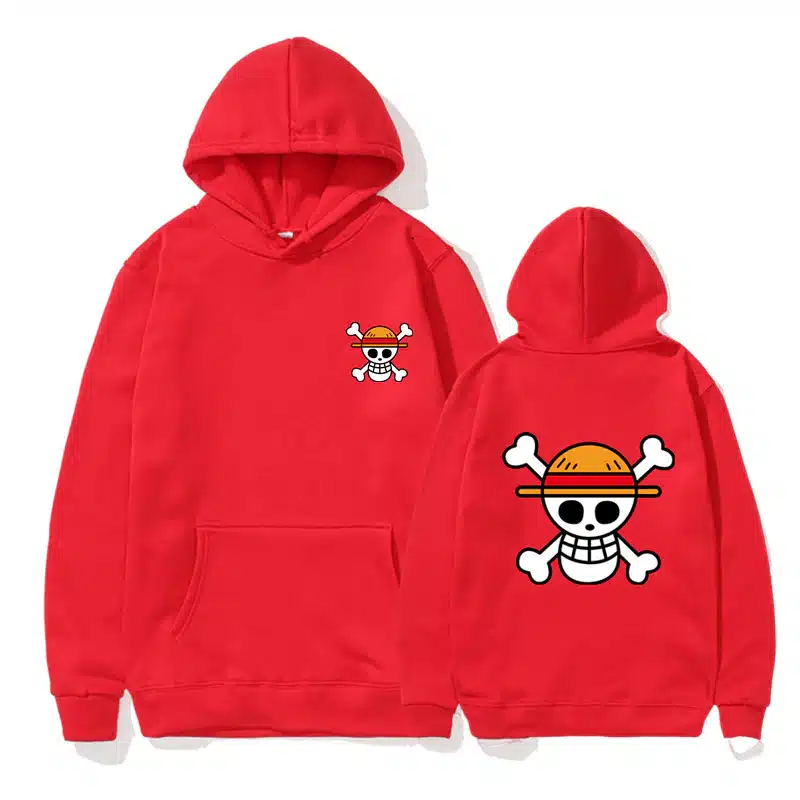 Pull One Piece avec une capuche Luffy pirate vintage pull avec une capuche one piece luffy pirate vintage